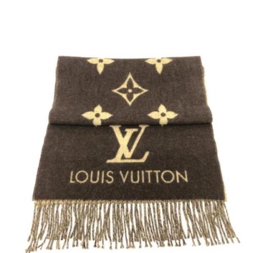 Pre-owned Fabric scarves Louis Vuitton Vintage , Brown , Dames