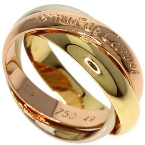 Pre-owned Metal rings Cartier Vintage , Gray , Dames