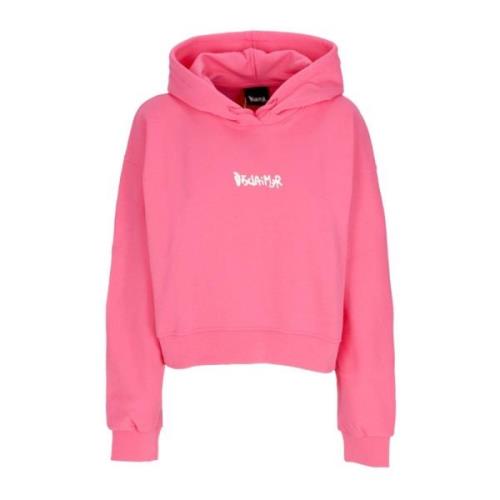 Korte hoodie met groot logo Disclaimer , Pink , Dames