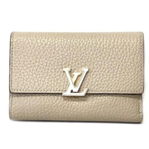 Pre-owned Fabric wallets Louis Vuitton Vintage , Beige , Dames