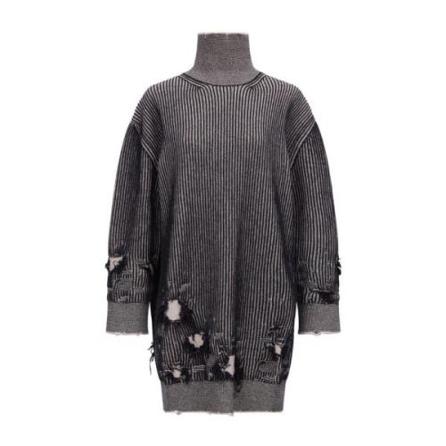 Zwarte Gebreide Sweater Jurk MM6 Maison Margiela , Black , Dames