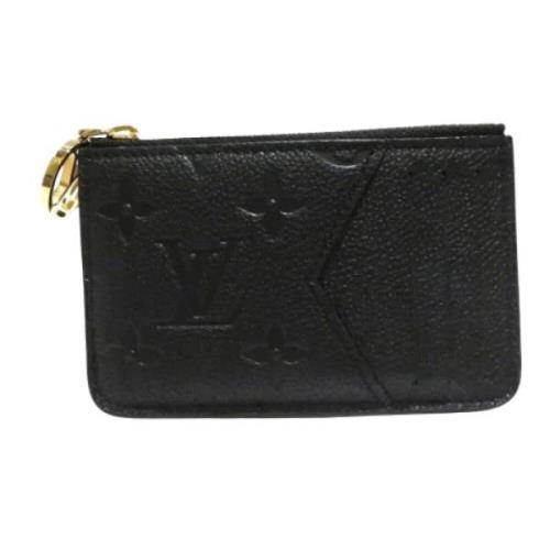 Pre-owned Leather wallets Louis Vuitton Vintage , Black , Dames