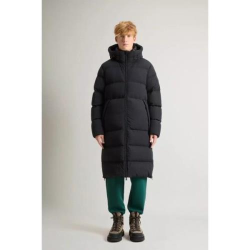 Zwarte Dons Parka voor Mannen Woolrich , Black , Dames