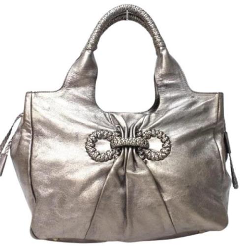 Pre-owned Leather handbags Salvatore Ferragamo Pre-owned , Gray , Dame...