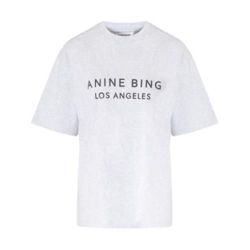 Grijze Myers Tee Anine Bing , Gray , Dames