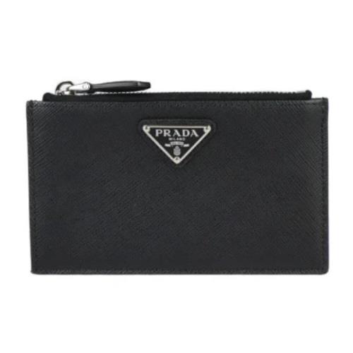 Pre-owned Leather wallets Prada Vintage , Black , Dames