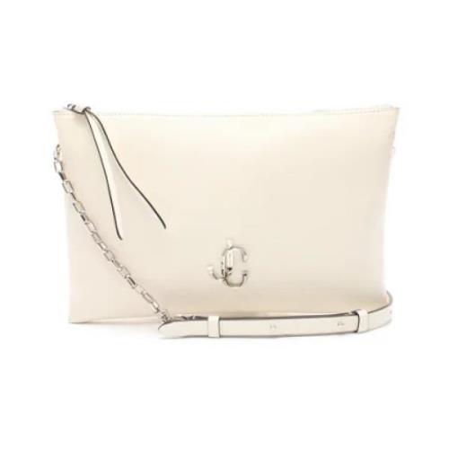 Pre-owned Leather shoulder-bags Jimmy Choo Pre-owned , White , Dames