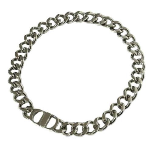 Pre-owned Metal dior-jewelry Dior Vintage , Gray , Heren