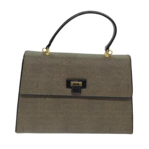 Pre-owned Canvas handbags Fendi Vintage , Gray , Dames