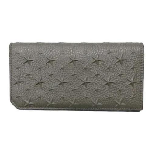 Pre-owned Leather wallets Jimmy Choo Pre-owned , Gray , Dames