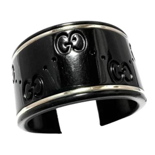 Pre-owned White Gold rings Gucci Vintage , Black , Heren