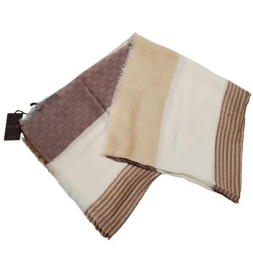 Pre-owned Fabric scarves Gucci Vintage , Brown , Dames