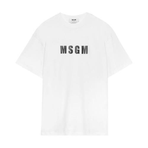 Stijlvolle T-shirts en Polos Msgm , White , Heren