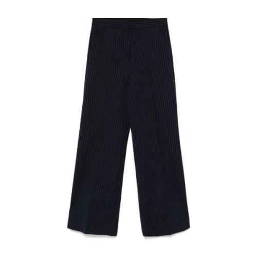 Blauwe Wijde Broek Aw24 Calvin Klein , Blue , Dames