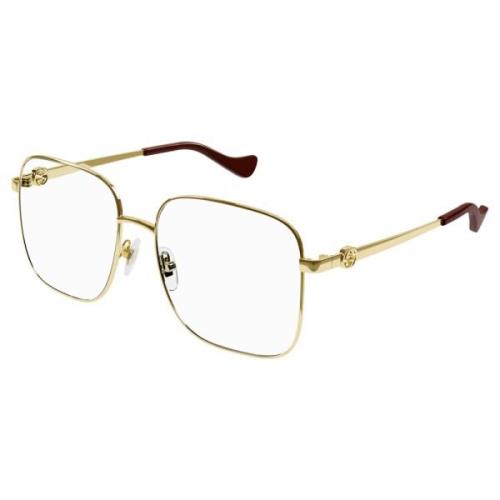 Gouden Metalen Brillenmontuur Gucci , Yellow , Unisex