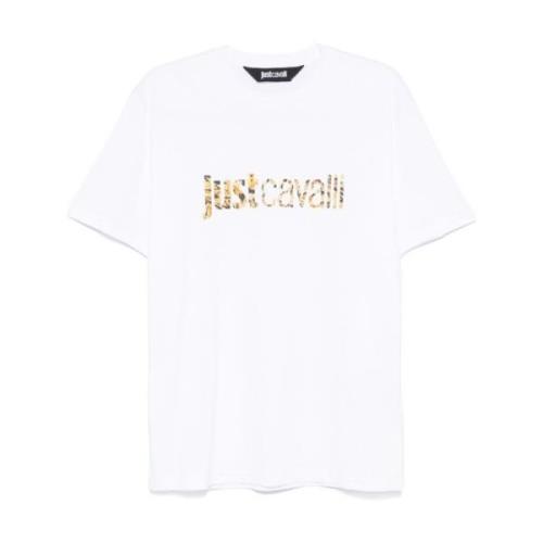 Wit T-shirt voor mannen Aw24 Just Cavalli , White , Heren