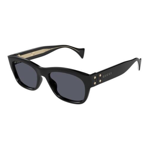 Zwart/Grijs Zonnebril Gucci , Black , Heren