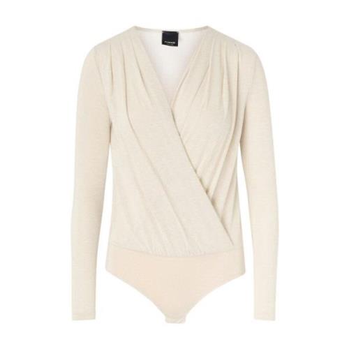 Jersey Lurex Body in Wit Pinko , White , Dames