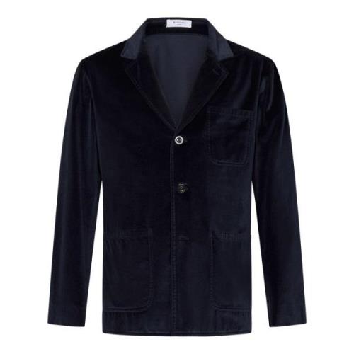 Blauwe Fluweel Blazer Kleding Aw24 Boglioli , Blue , Heren