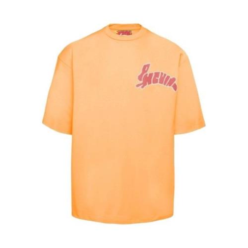 Industrie T-shirt met logo print Charles Design , Orange , Heren