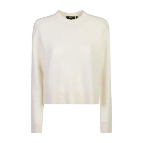 Witte Kasjmier Gebreide Sweater Theory , White , Dames