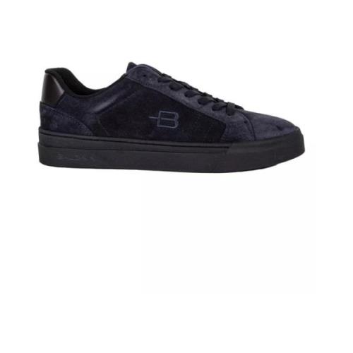 Navy Suède Heren Sneakers Baldinini , Blue , Heren