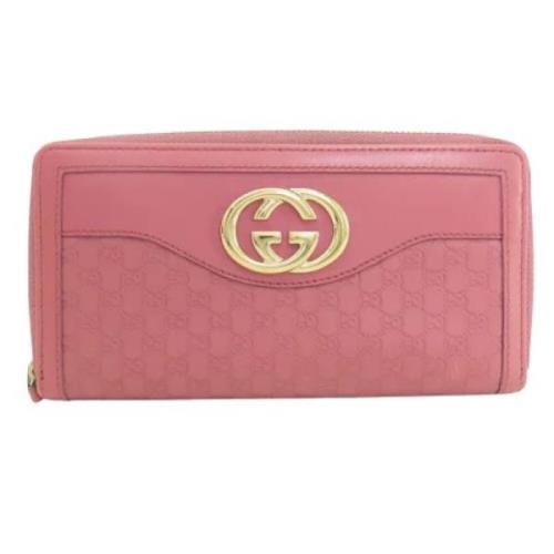 Pre-owned Canvas wallets Gucci Vintage , Pink , Dames