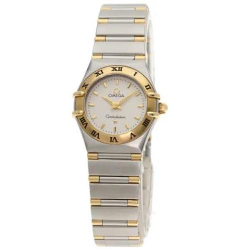 Pre-owned Yellow Gold watches Omega Vintage , White , Dames