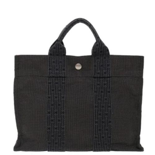 Pre-owned Canvas totes Hermès Vintage , Gray , Dames