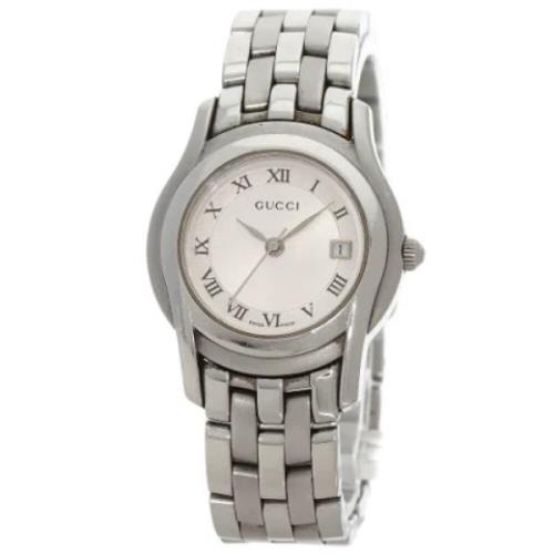 Pre-owned Stainless Steel watches Gucci Vintage , Gray , Dames