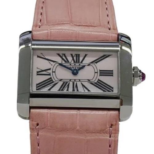 Pre-owned Stainless Steel watches Cartier Vintage , Pink , Dames