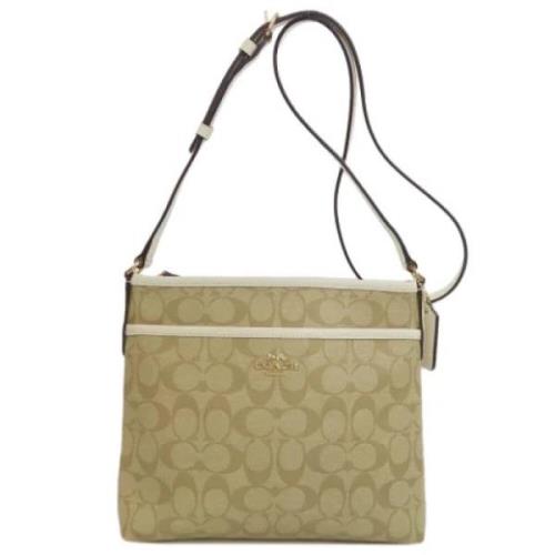 Pre-owned Plastic shoulder-bags Coach Pre-owned , Beige , Dames