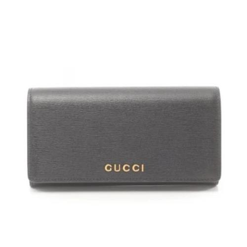 Pre-owned Leather wallets Gucci Vintage , Black , Dames