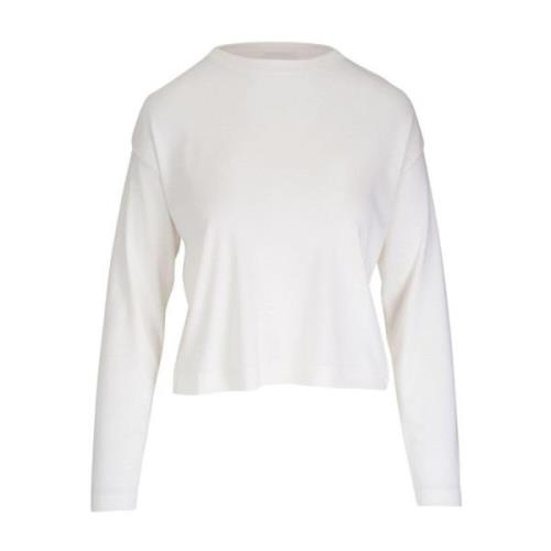 Off White Longsleeve Cropped Top Vince , White , Dames