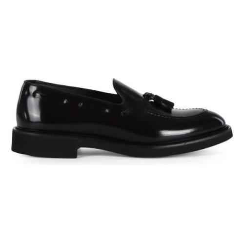 Leren Loafers met Kwastjes Doucal's , Black , Heren