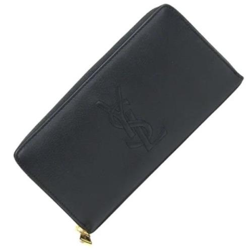 Pre-owned Leather wallets Yves Saint Laurent Vintage , Black , Dames