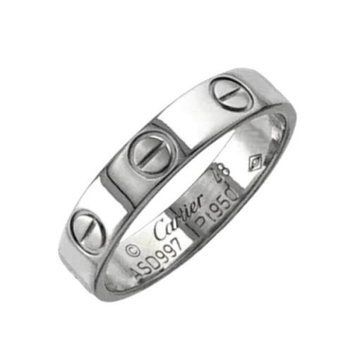 Pre-owned Platinum rings Cartier Vintage , Gray , Dames