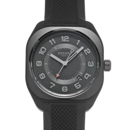 Pre-owned Rubber watches Hermès Vintage , Black , Heren