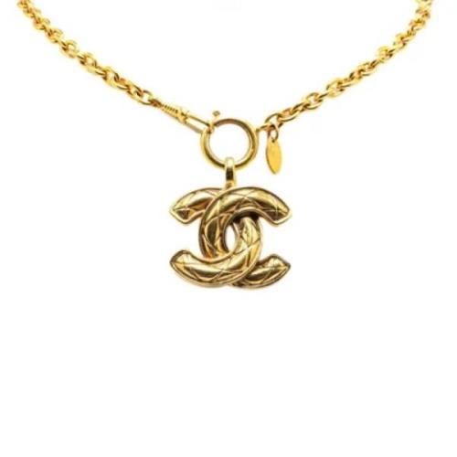 Pre-owned Fabric chanel-jewelry Chanel Vintage , Yellow , Dames