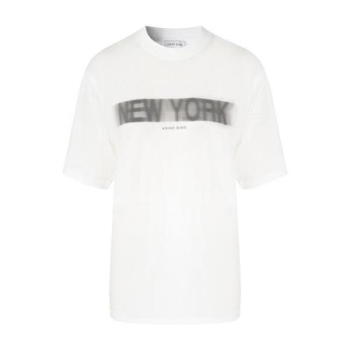 Ivory Blur Tee Anine Bing , White , Dames