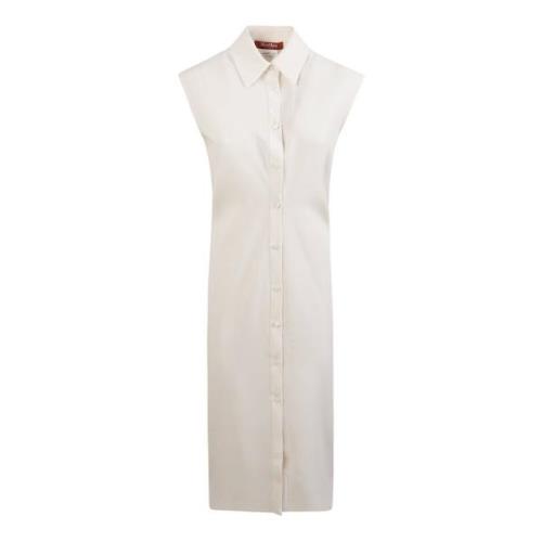 Witte Sughero Jurken Max Mara Studio , White , Dames