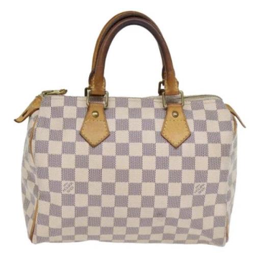 Pre-owned Canvas handbags Louis Vuitton Vintage , White , Dames