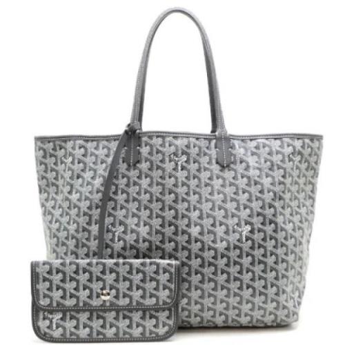 Pre-owned Leather totes Goyard Vintage , Gray , Dames