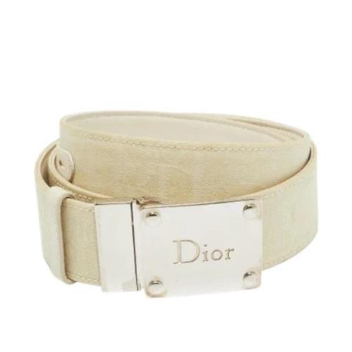 Pre-owned Fabric belts Dior Vintage , White , Dames