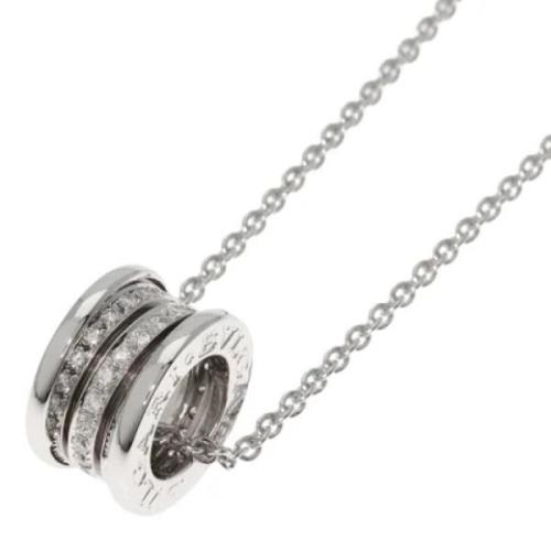 Pre-owned White Gold necklaces Bvlgari Vintage , Gray , Dames