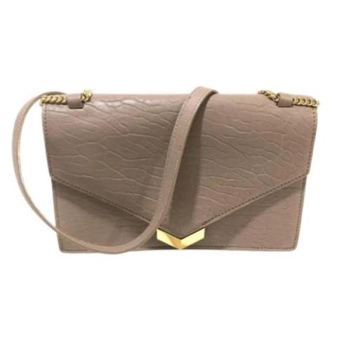 Pre-owned Leather shoulder-bags Jimmy Choo Pre-owned , Beige , Dames