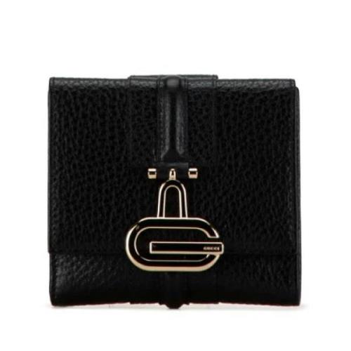 Pre-owned Leather wallets Gucci Vintage , Black , Dames