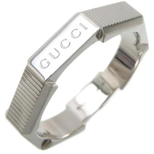 Pre-owned White Gold rings Gucci Vintage , Gray , Heren