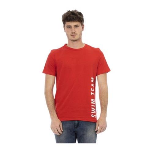 Casual Stijl Front Print T-Shirt Bikkembergs , Red , Heren