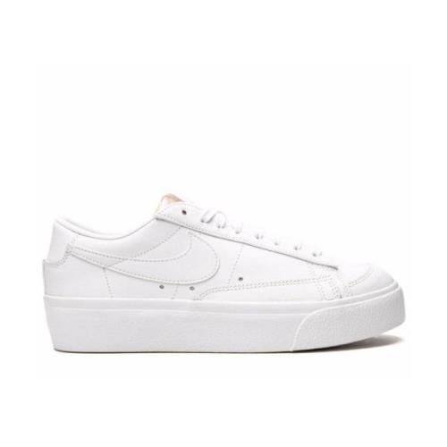 Witte lage platform sneakers logo Nike , White , Dames